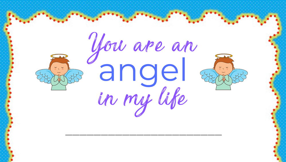 You are an Angel in My Life Award (Fillable)