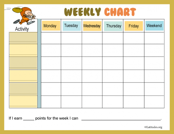 Football Weekly Behavior Chart (Fillable) – ACN Latitudes