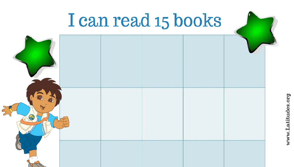 Go Diego Go I Can Read 15 Books Chart (Fillable)