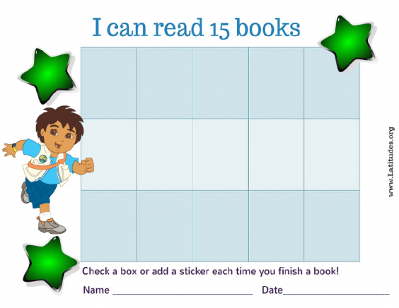 Go Diego Go I Can Read 15 Books Chart (Fillable) – ACN Latitudes