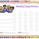 Kids Weekly Class Points Behavior Chart (Fillable)