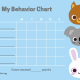 Preschool Animals Behavior Chart (Fillable)