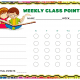 Readers Weekly Class Points Behavior Chart (Fillable)