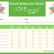 Stars 6-Point Weekly Good Behavior Chart (Fillable)