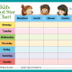 Weekly Kids Food Star Chart (Fillable)