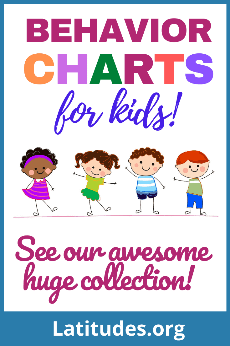 Printable Behavior Charts for Home & School ACN Latitudes