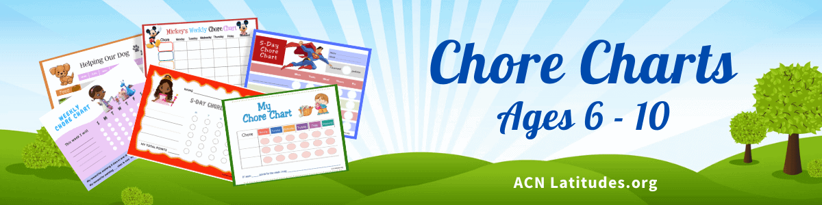 Chore Charts Ages 6 - 10 Header