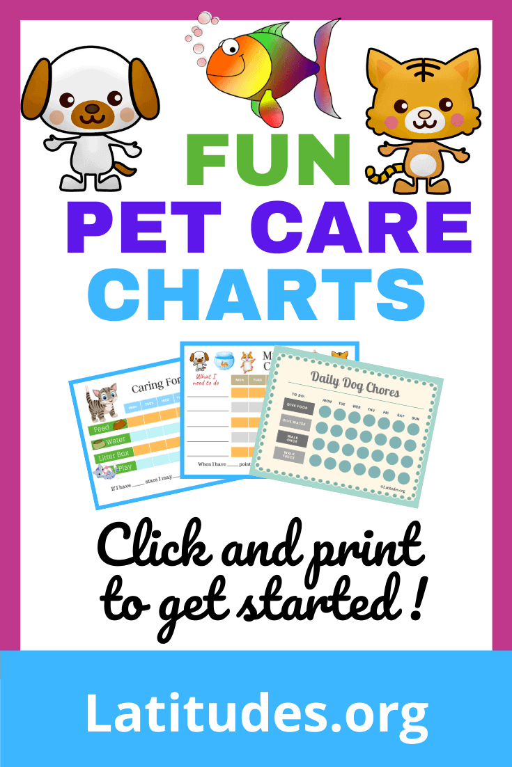 Printable Pet Care Charts for Kids | ACN Latitudes