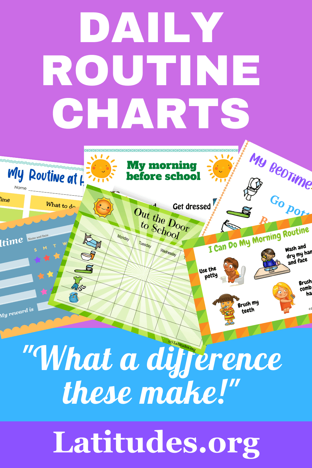 Printable Daily Routine Charts for Kids | ACN Latitudes