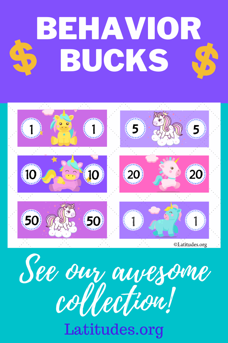 Printable Behavior Bucks for Kids ACN Latitudes