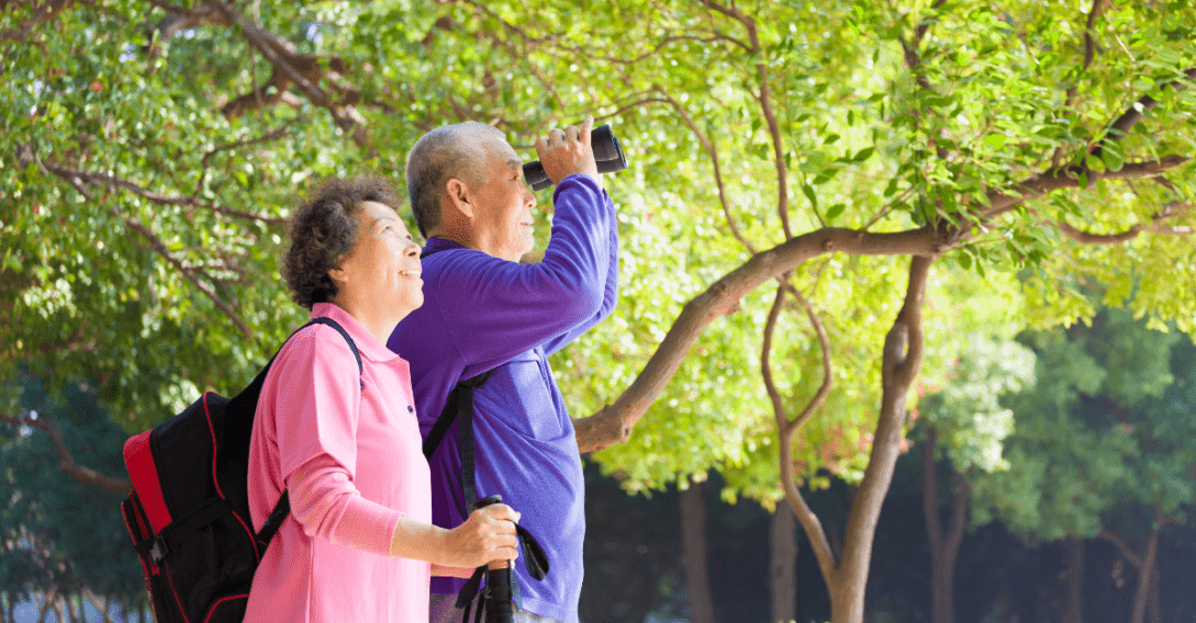 couple in woods