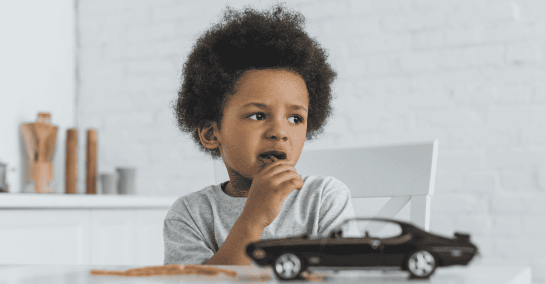 child with car