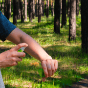 spraying arm outdoors