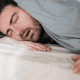 man sleeping sleep apnea