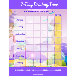 7 Day Reading Time Minutes in the Day Chart