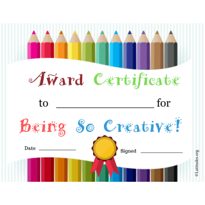 Being So Creative Award (Fillable)