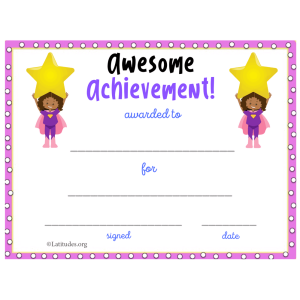 Purple Star Awesome Achievement Award