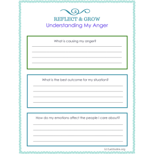 Understanding My Anger for Teens and Adults (Fillable)