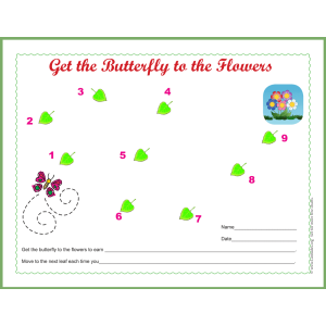 Get the Butterfly to Flowers Sticker Behavior Chart