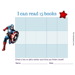 Captain America I Can Read 15 Books (Fillable)