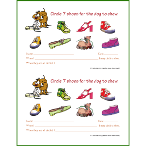 Shoes for Dog Behavior Chart