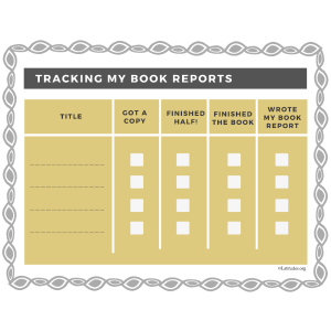 Tracking My Book Reports (Fillable)