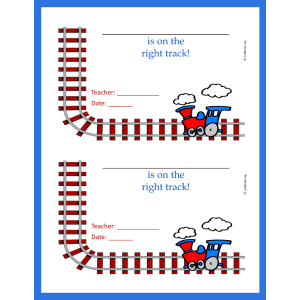 Right Track Train Behavior Chart (Fillable)