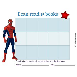 Spiderman I Can Read 15 Books Chart