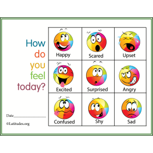 How Do You Feel Colorful Feelings Chart (Fillable)