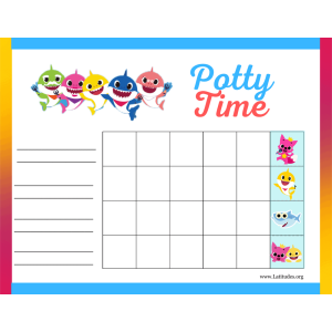 Baby Shark Potty Time Chart (Fillable)