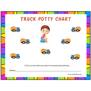 Boys Truck Potty Training Chart (Fillable)