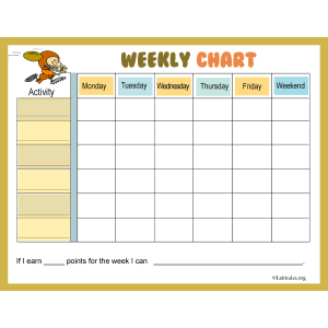 Football Weekly Behavior Chart (Fillable)