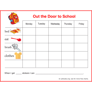 Out the Door Sticker Reward Chart (Fillable)