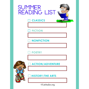 Kids Summer Reading List (Fillable)