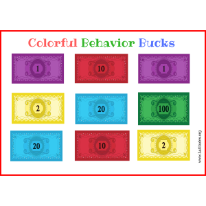 Colorful Behavior Bucks