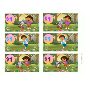 Dora Dollars Play Money