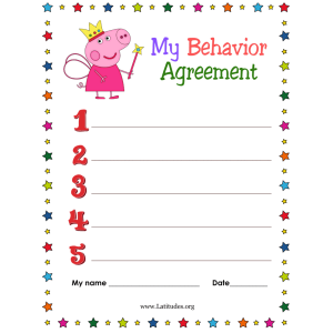 My Peppa Pig Behavior Agreement (Fillable)