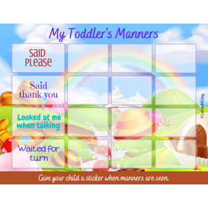 My Toddler's Manners Behavior Chart