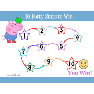 Peppa Pig 10 Potty Stars to Win Potty Training Chart