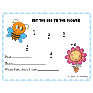 Get the Bee to Flower Dot to Dot PreK Reward Chart (Fillable)