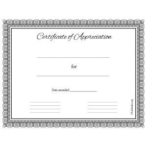 Certificate of Appreciation Formal Classic (Fillable)