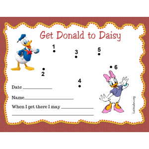 Donald to Daisy Dot to Dot Toddler Reward Chart (Fillable)