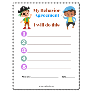 My Pirate Behavior Agreement (Fillable)