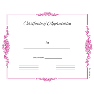 Certificate of Appreciation Formal Business Red (Fillable)