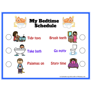 My Bedtime Schedule Chart