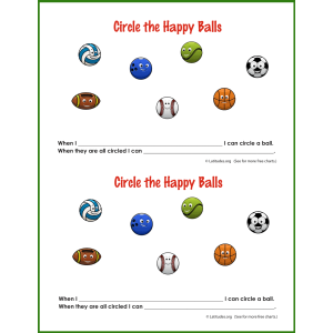 Happy Sports Balls Behavior Chart