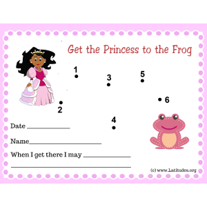 Get Princess to Frog Dot to Dot Toddler Reward Chart (Fillable)