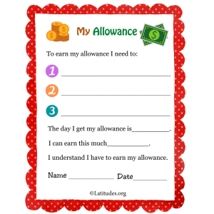 My Allowance Contract Primary USA (Fillable)