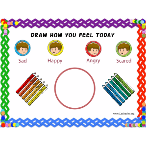 Simple Draw How You Feel Today Feelings Chart