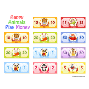 Happy Animals Play Money